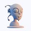 3D Alien Head By Luga3D model