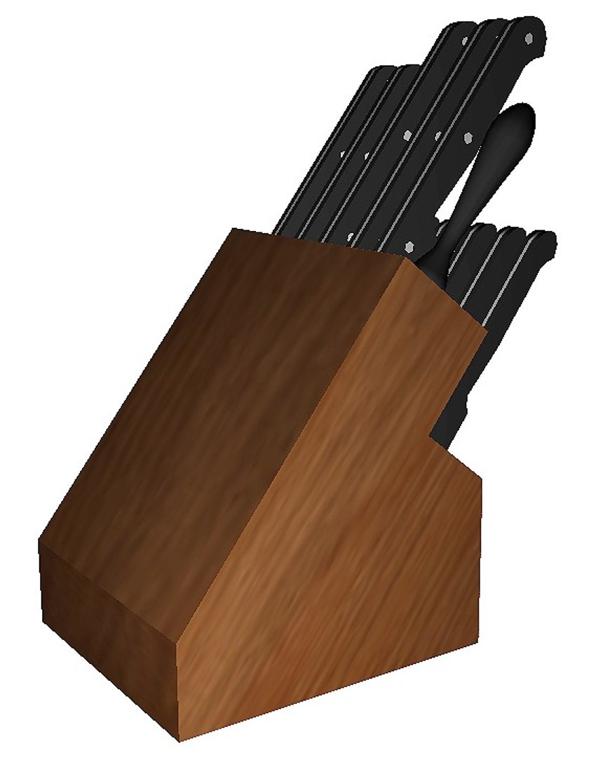 Knife block 3D model - TurboSquid 1260431