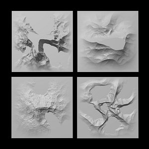 High-quality outdoor terrain floor model 4collection deserts model