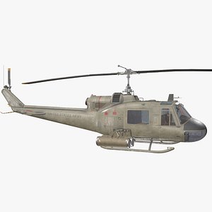 Bell UH-1C Iroquois US Army Basic Animation --315--