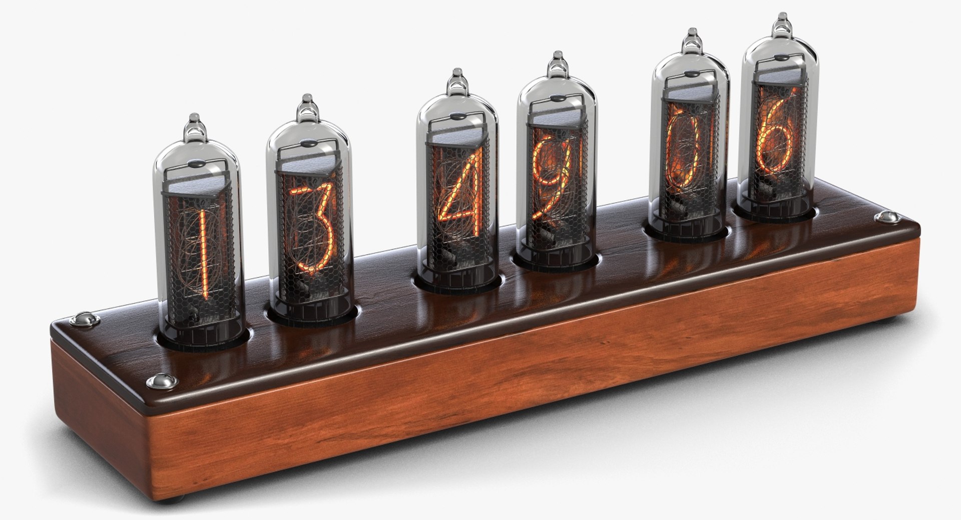 3ds Max Steampunk Retro Clock Nixie