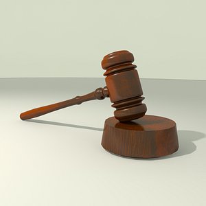 court gavel hammer 3d model