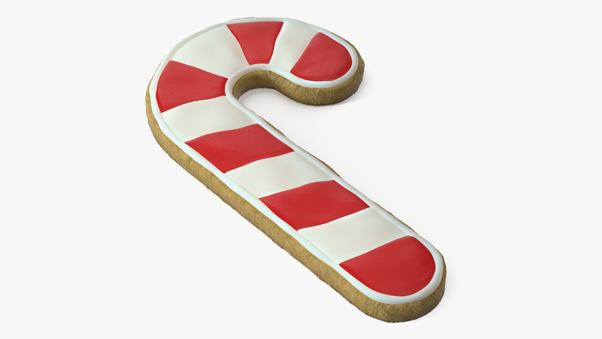 Christmas Candy Cane Cookie 3D model preview