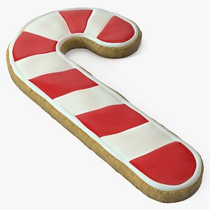 3D model Christmas Candy Cane Cookie