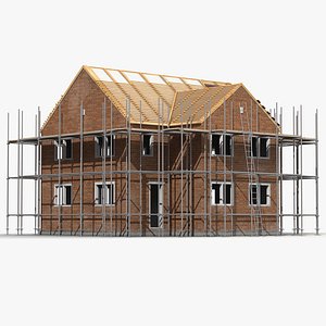 3d model private house construction 2