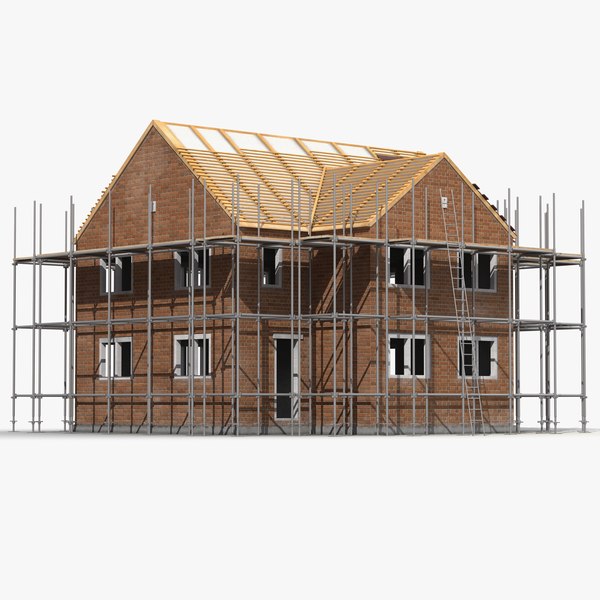 3d model private house construction 2