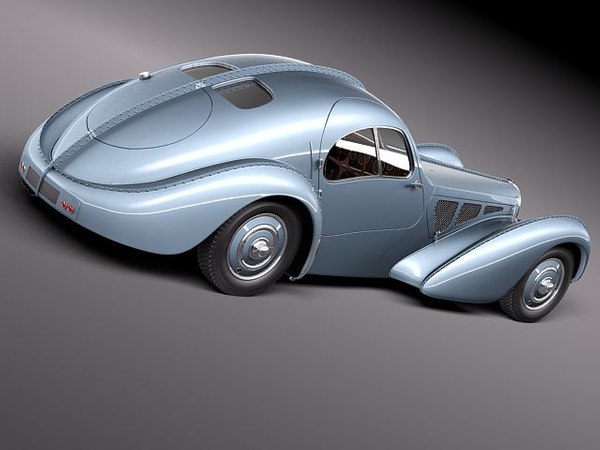 3d model bugatti type atlantic antique