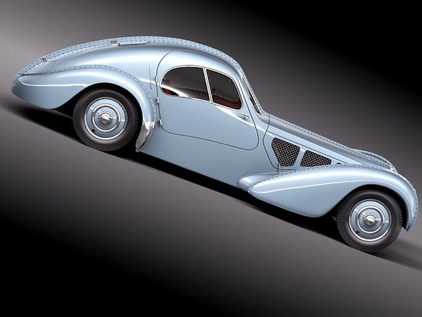 3d model bugatti type atlantic antique