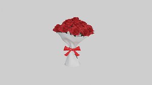 Rose buke bouquet 3D model