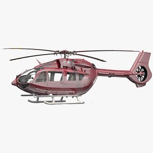 3D Eurocopter H145 Helicopter Rigged for Maya model