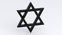 Star David Symbol Black
