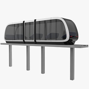 Modern Train 3D Model