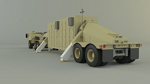 3D Military truck trailer tpy 2 radar