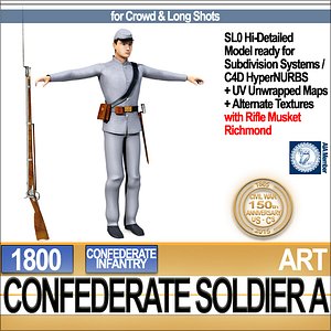 Civil War Confederate Soldier A Infantry
