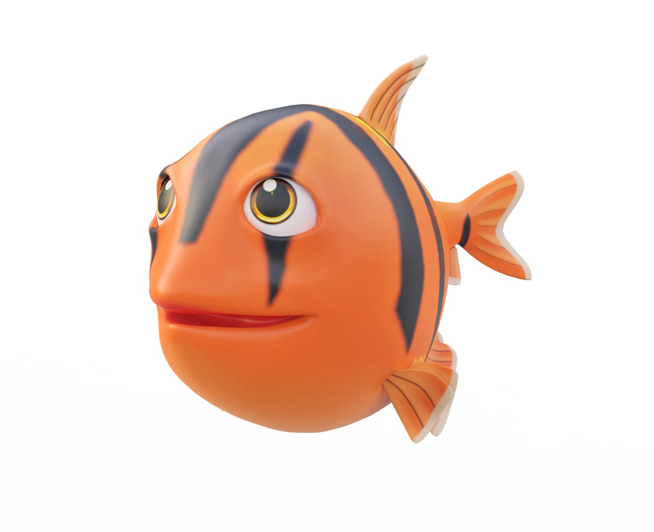 Scissortail Sergeant Fish Toon 3D - TurboSquid 1586034