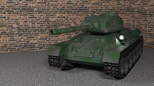 tank t-34-85 low-poly 3D model