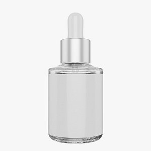 Realistic Glass Dropper Bottle 3D Model - Product Render