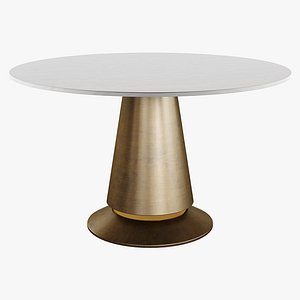 Genoa Bianco Round Accent Table 3D