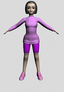 cartoon woman