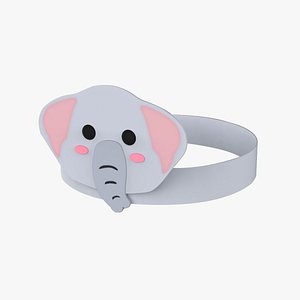 3D Paper Elephant Headband model