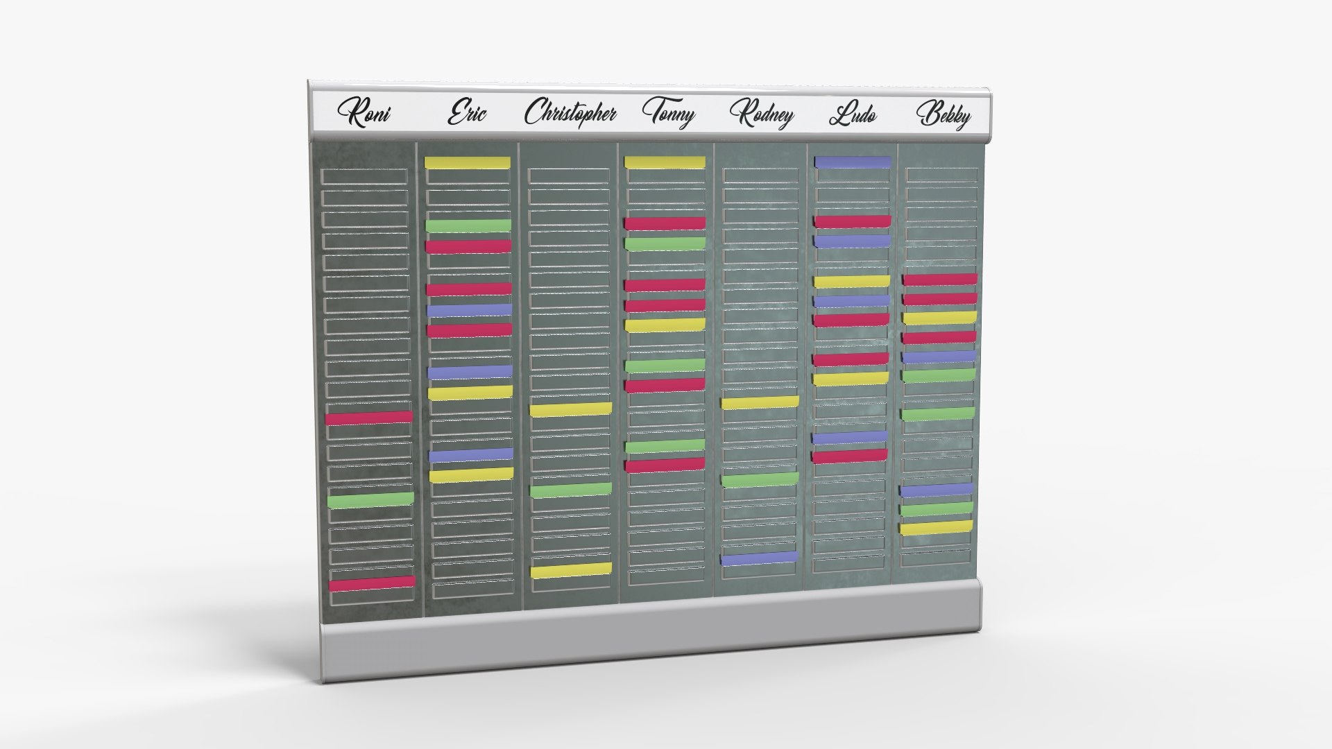 3D model Wall-mounted Weekly Planner - TurboSquid 2168310