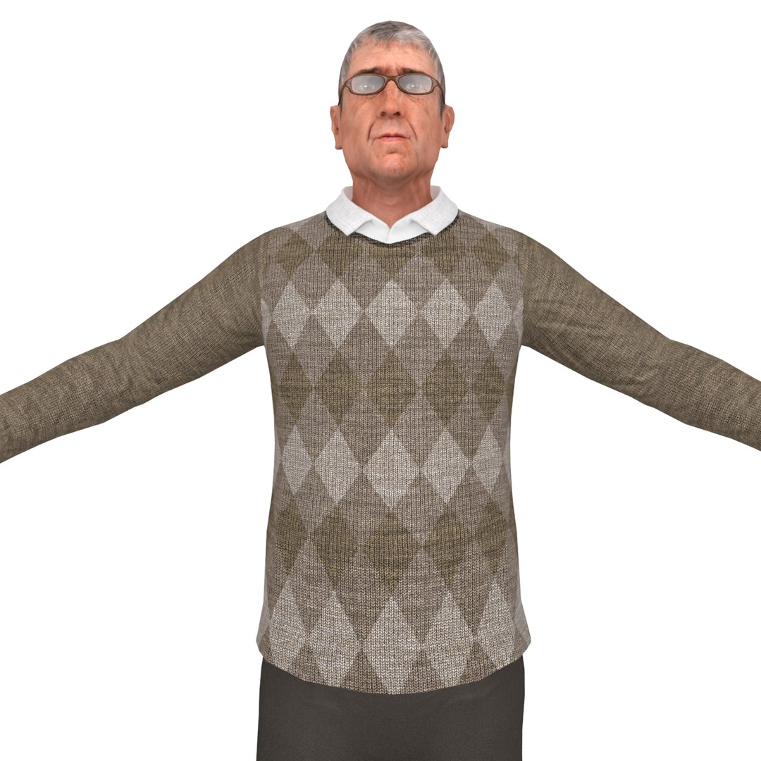 3D Rigged Old Man Model - TurboSquid 1293875
