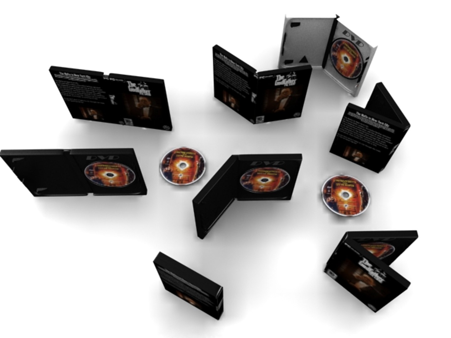 3d Model Animatable Dvd Box Cd