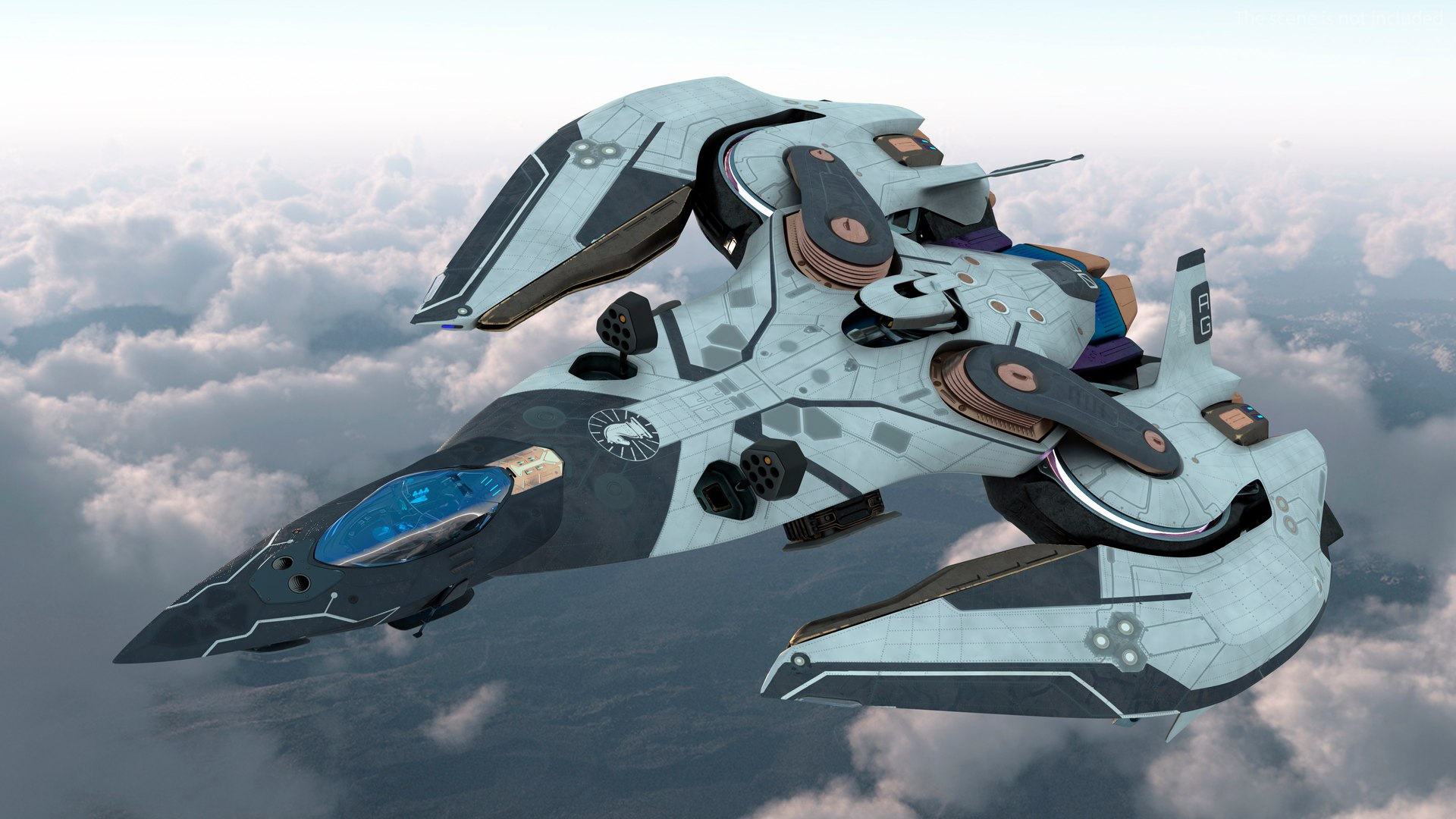 Sci Fi Fighter Jet Black Rigged 3D model - TurboSquid 1958456