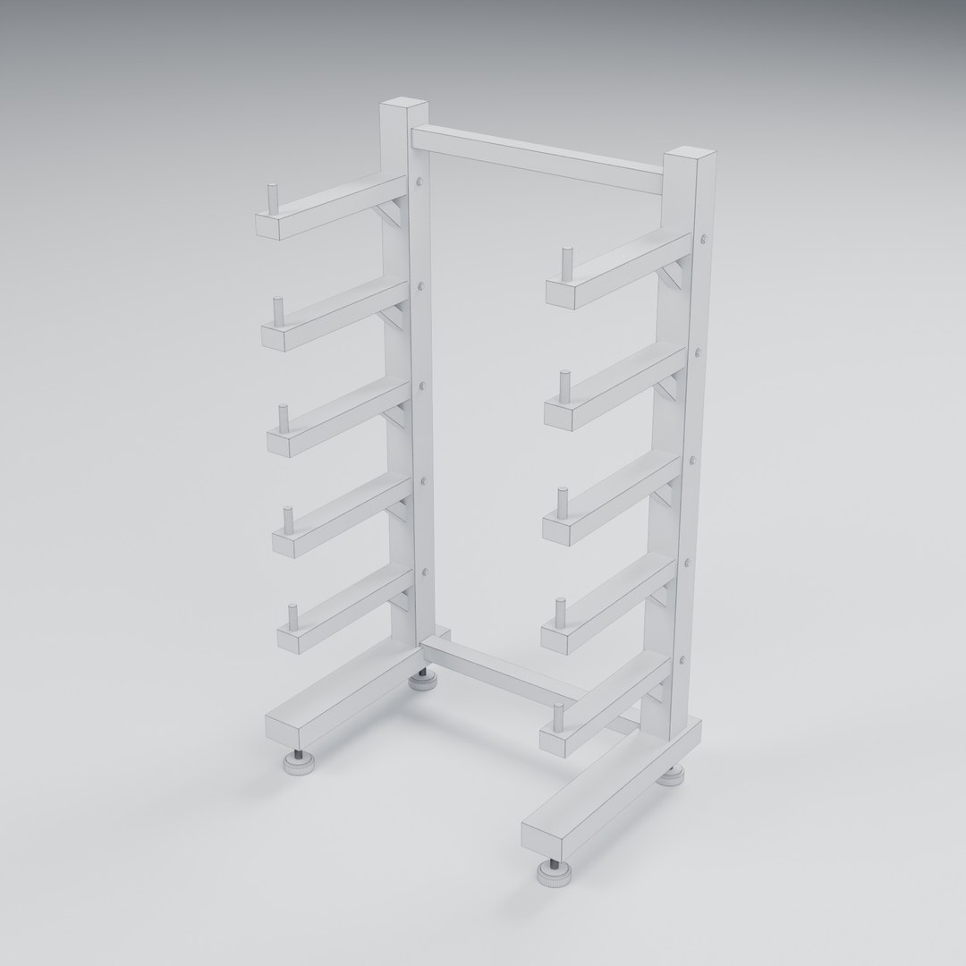 Cantilever Material Storage Rack 960x670mm Configuration 03 3D Model ...