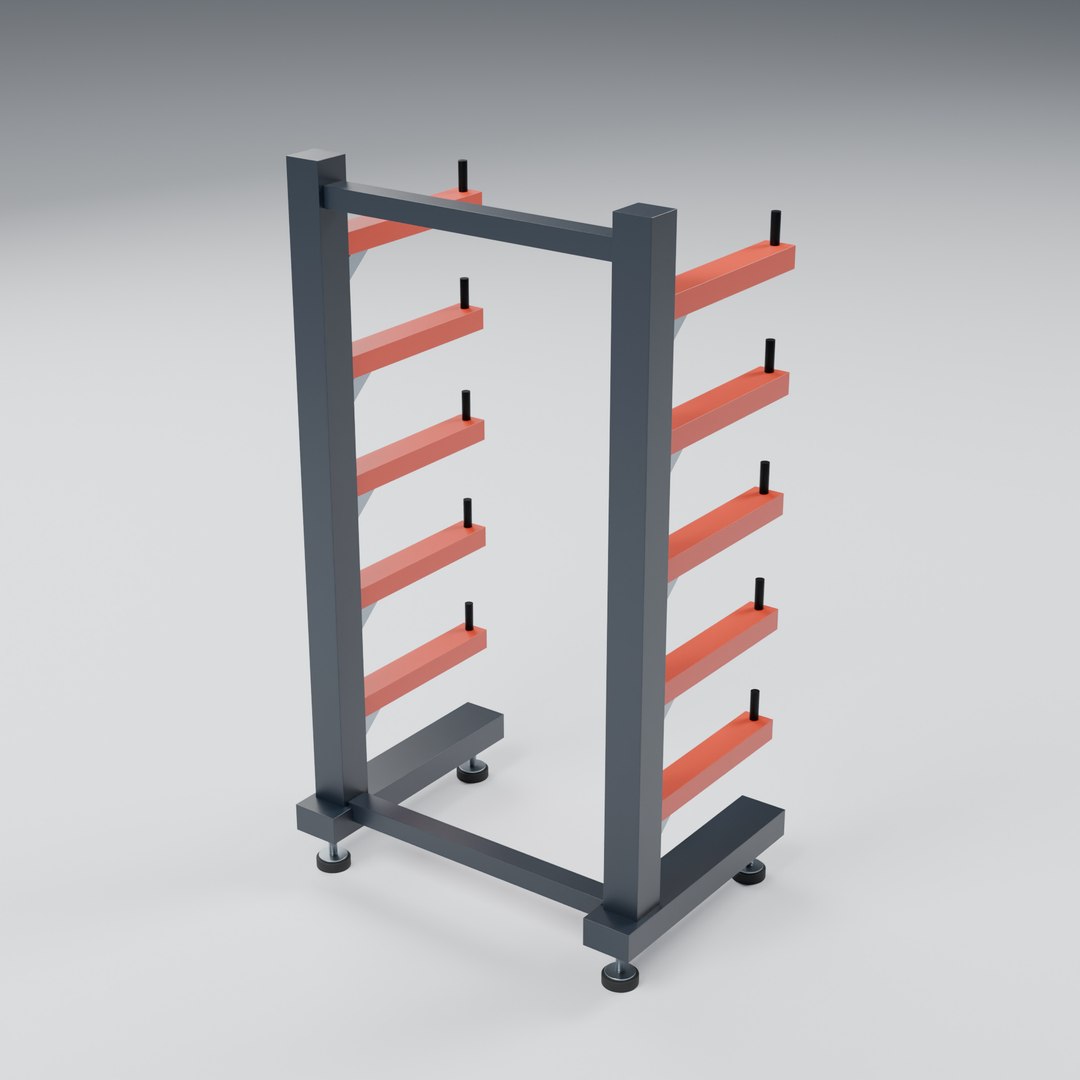 Cantilever Material Storage Rack 960x670mm Configuration 03 3D Model ...