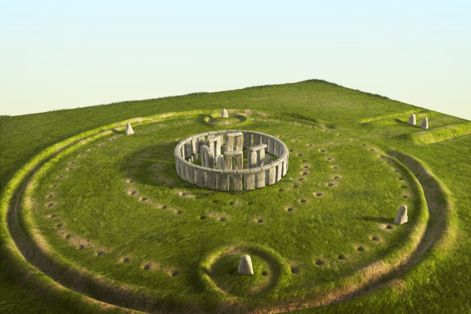 3d Stonehenge Stones Model