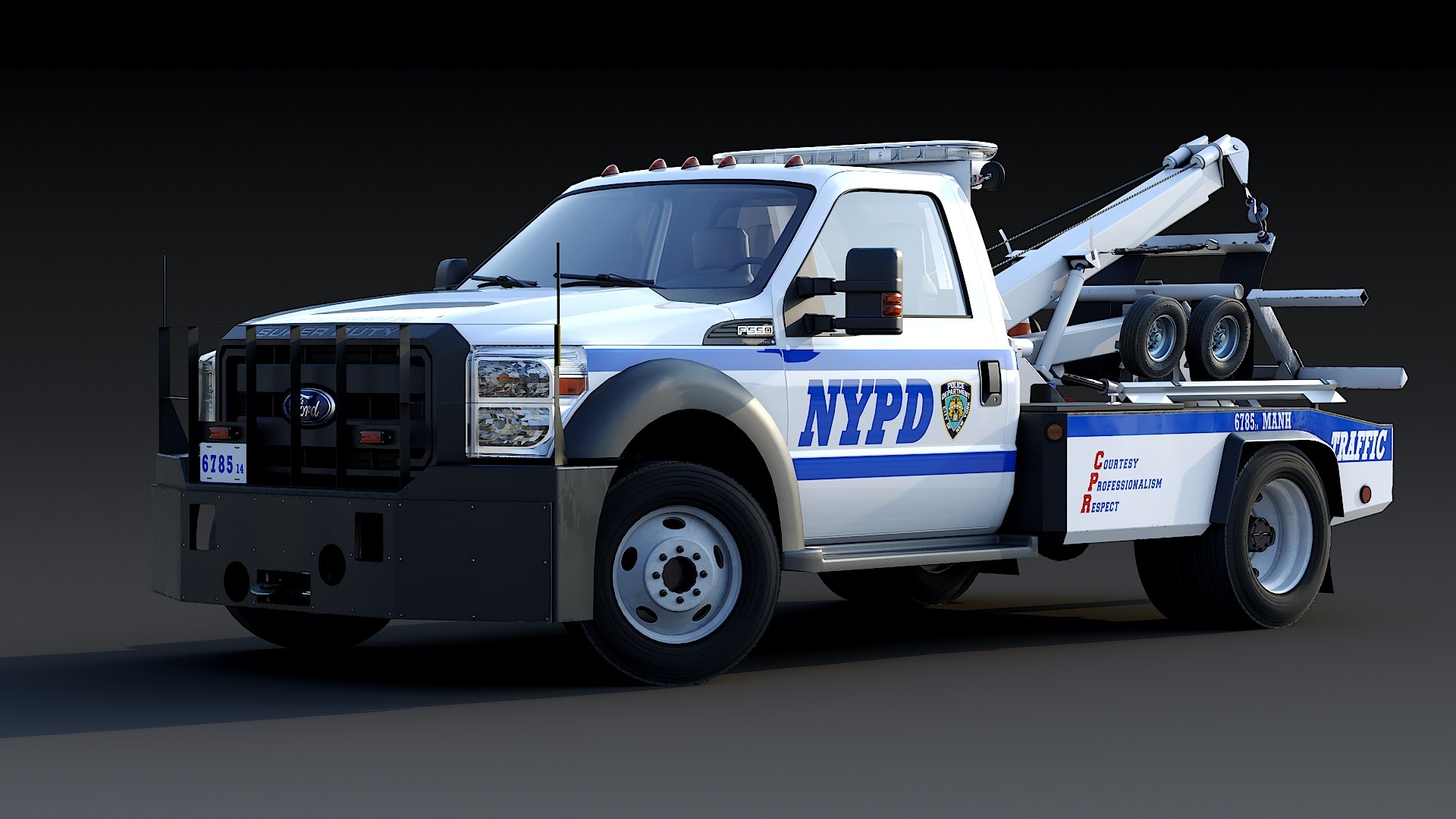 Tow Truck Nypd 3d Model Turbosquid 1916759