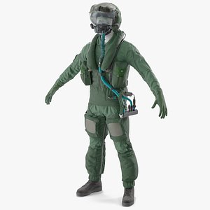 Advanced Jet Fighter Pilot Suit and Helmet