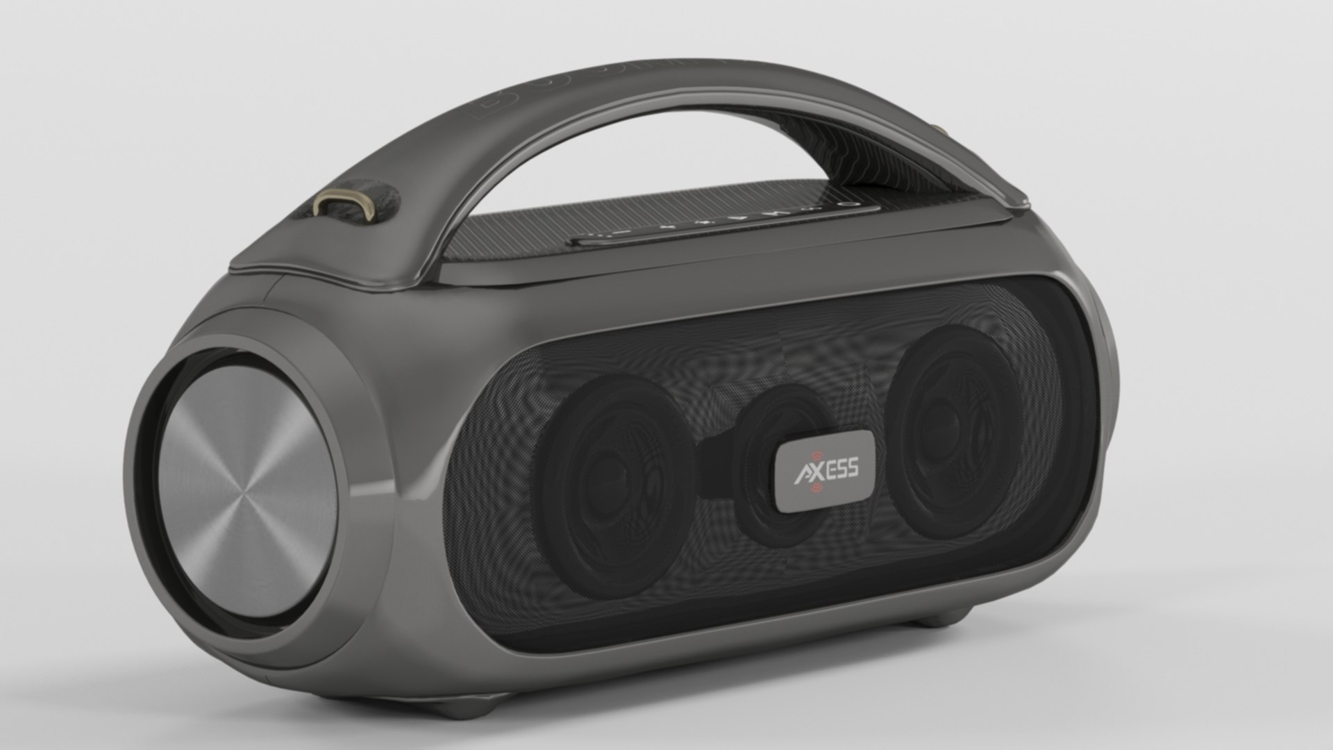 AXESS Portable Boombox Bluetooth Speaker 3D Model - TurboSquid 2214831