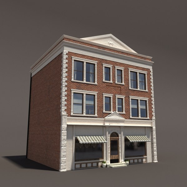 3d model building exterior modeled