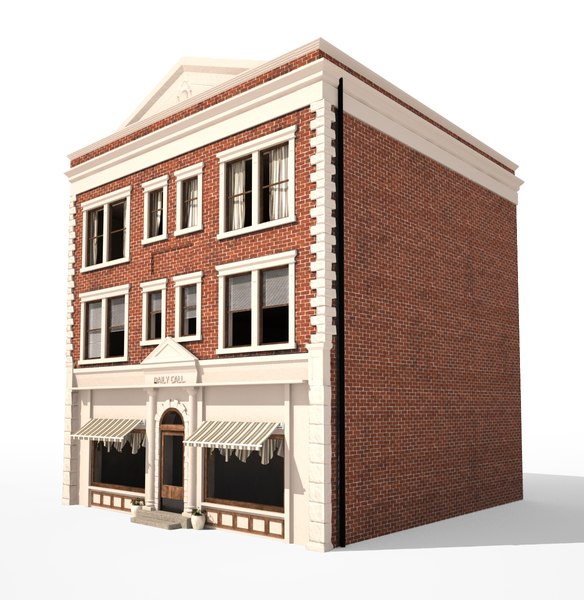 3d model building exterior modeled