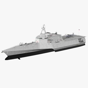 USS Independence LCS With Helicopter