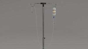 Hospital Stand Saline model