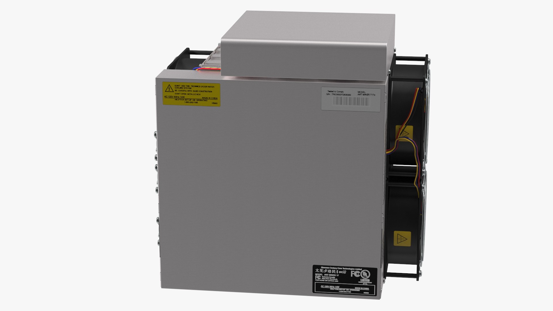 ASIC Bitmain AntMiner T17e 3D model https://p.turbosquid.com/ts-thumb/bF/Qj6xu1/t7/asicbitmainantminert17e3dmodel010/jpg/1655550170/1920x1080/fit_q87/6496b2da9900a6c37bca1aee8e08dbfb8ab8ce35/asicbitmainantminert17e3dmodel010.jpg