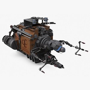 Futuristic Spacecraft with Mechanical Arms 3D