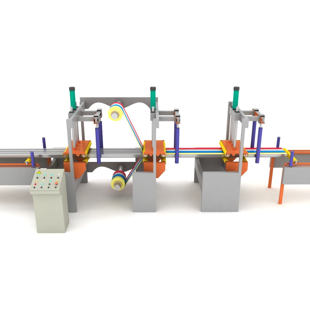 Adhesive Tape Applicator Machine For Aluminum Profile 3D Model