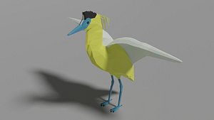 Cartoon Capped Heron