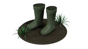 3D Boots low poly