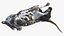 Touro Longhorn Mentindo manchado de marrom