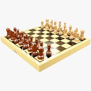 chess set chessboard 3D model