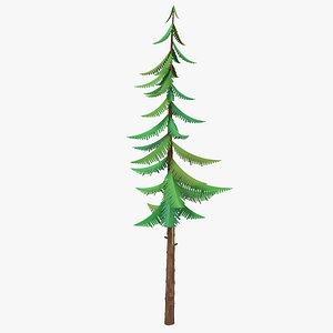3D Cartoon Pine 07 model