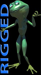obj frog rigged