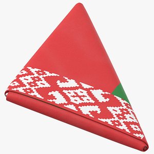 Flag Folded Triangle Belarus
