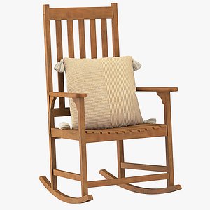 Rocking Chair Bojano with Aralia Cushion 3D model