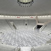 Tiered Circular Amphitheater Structure